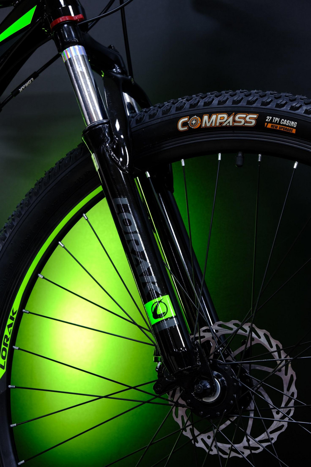 LORAK Safe 27,5 Cassete Чёрный/Зелёный 19р (на рост 171-182)